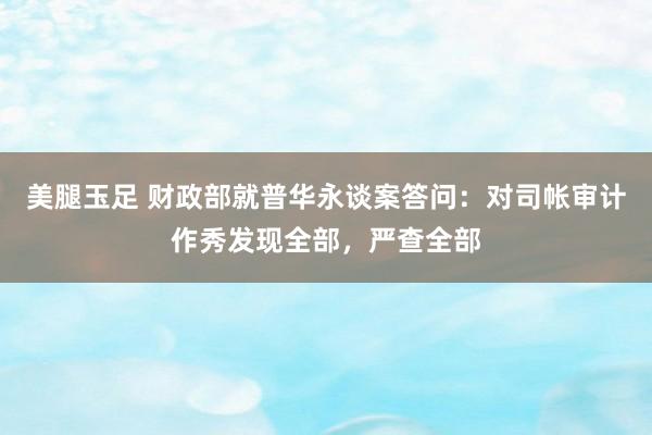 美腿玉足 财政部就普华永谈案答问：对司帐审计作秀发现全部，严查全部