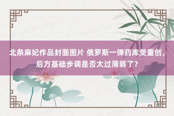 北条麻妃作品封面图片 俄罗斯一弹药库受重创，后方基础步调是否太过薄弱了？