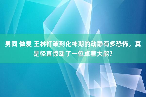 男同 做爱 王林打破到化神期的动静有多恐怖，真是径直惊动了一位卓著大能？