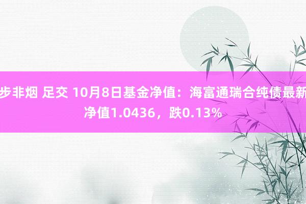 步非烟 足交 10月8日基金净值：海富通瑞合纯债最新净值1.0436，跌0.13%