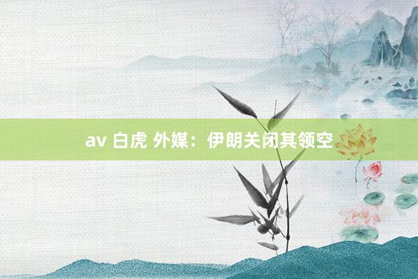 av 白虎 外媒：伊朗关闭其领空