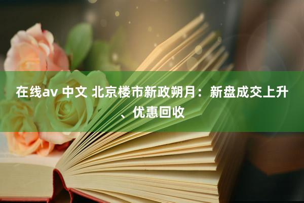 在线av 中文 北京楼市新政朔月：新盘成交上升、优惠回收